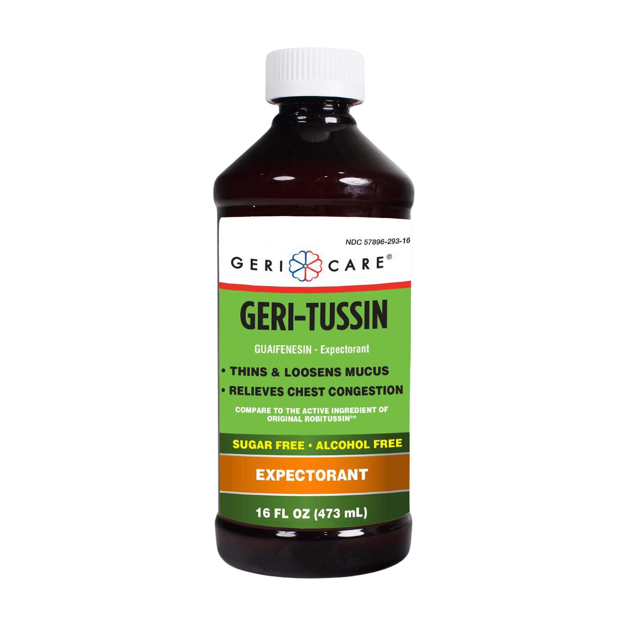 GeriCare Geri-Tussin Guaifenesin Expectorant Syrup, 16oz - Image 1