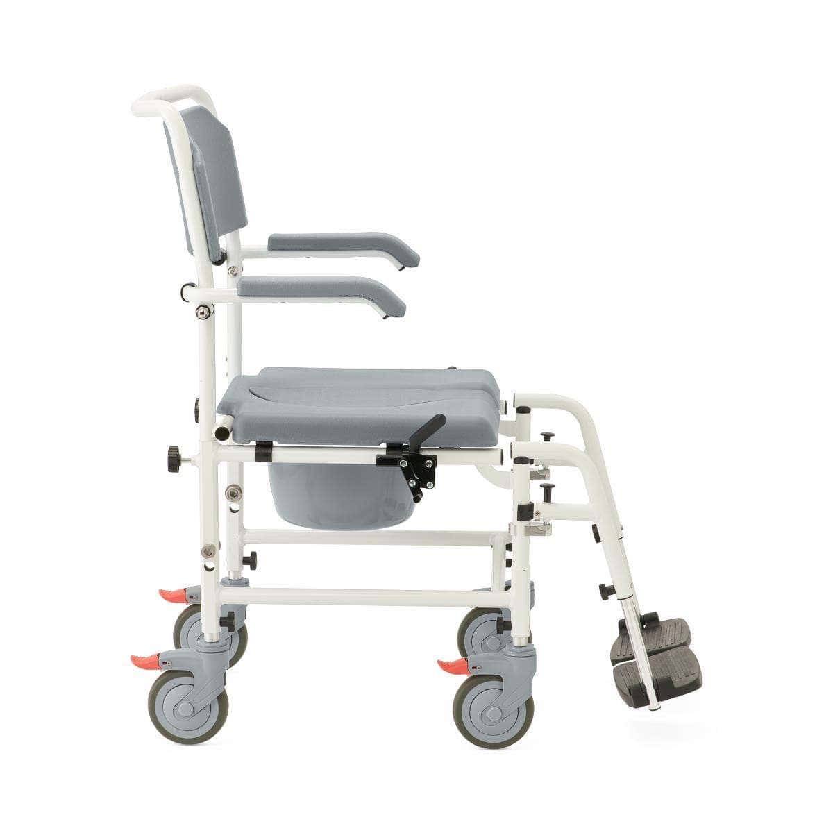 Medline Aluminium Shower Commode Transport Chair - Image 3