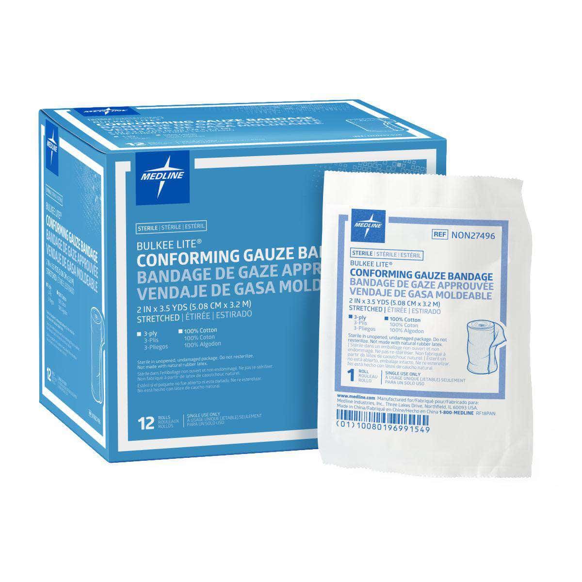 Bulkee Lite Sterile Cotton Conforming Bandages - Image 1