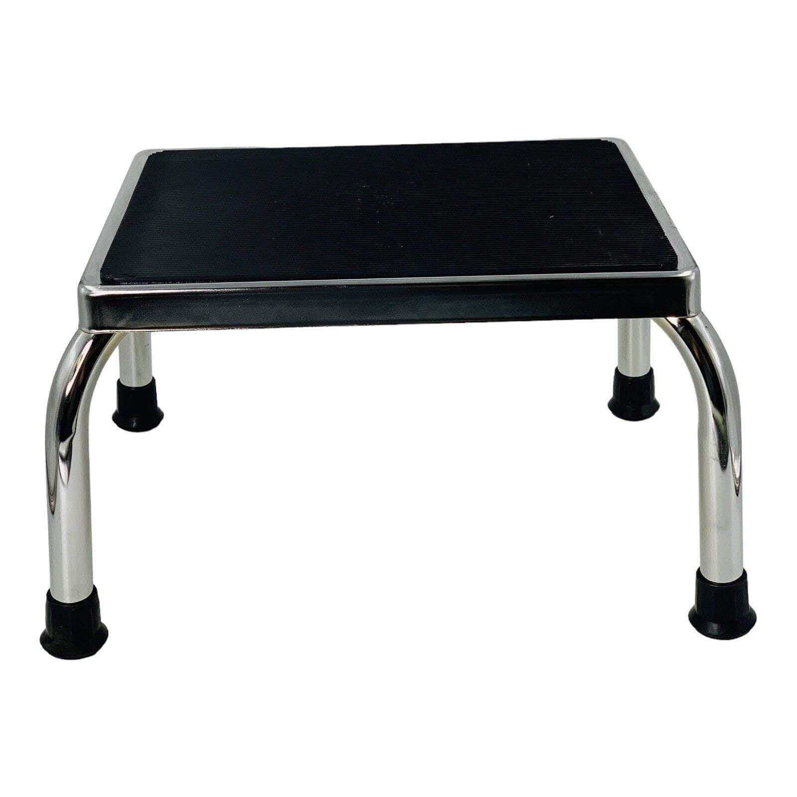 Medline Chrome Footstools with Rubber Mat - Image 1