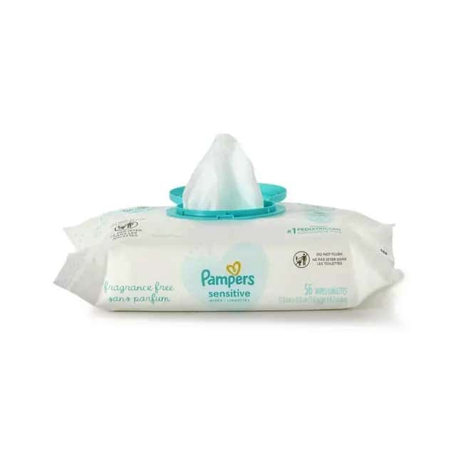Pampers Sensitive Baby Wipe, 6-4/5 x 7 Inch - Image 2