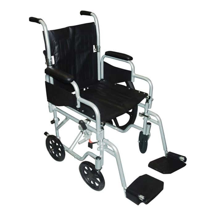 Drive Medical Poly-Fly high strength light weight transport wheelchair with swing-away footrest - Image 2
