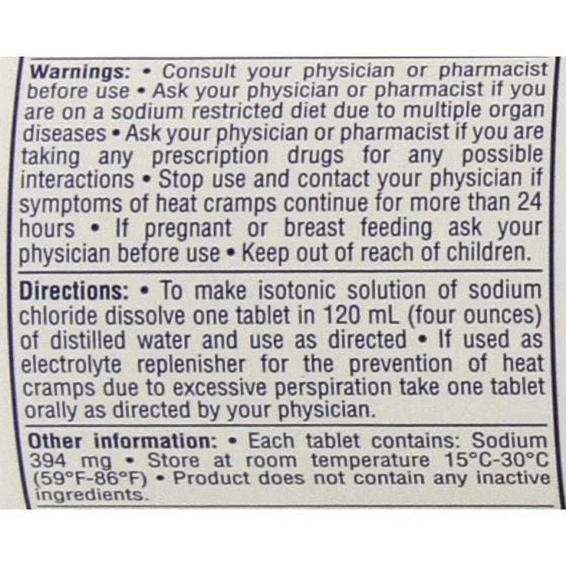 Westminster Sodium Chloride Supplement Tablets, 1 mg - Image 2