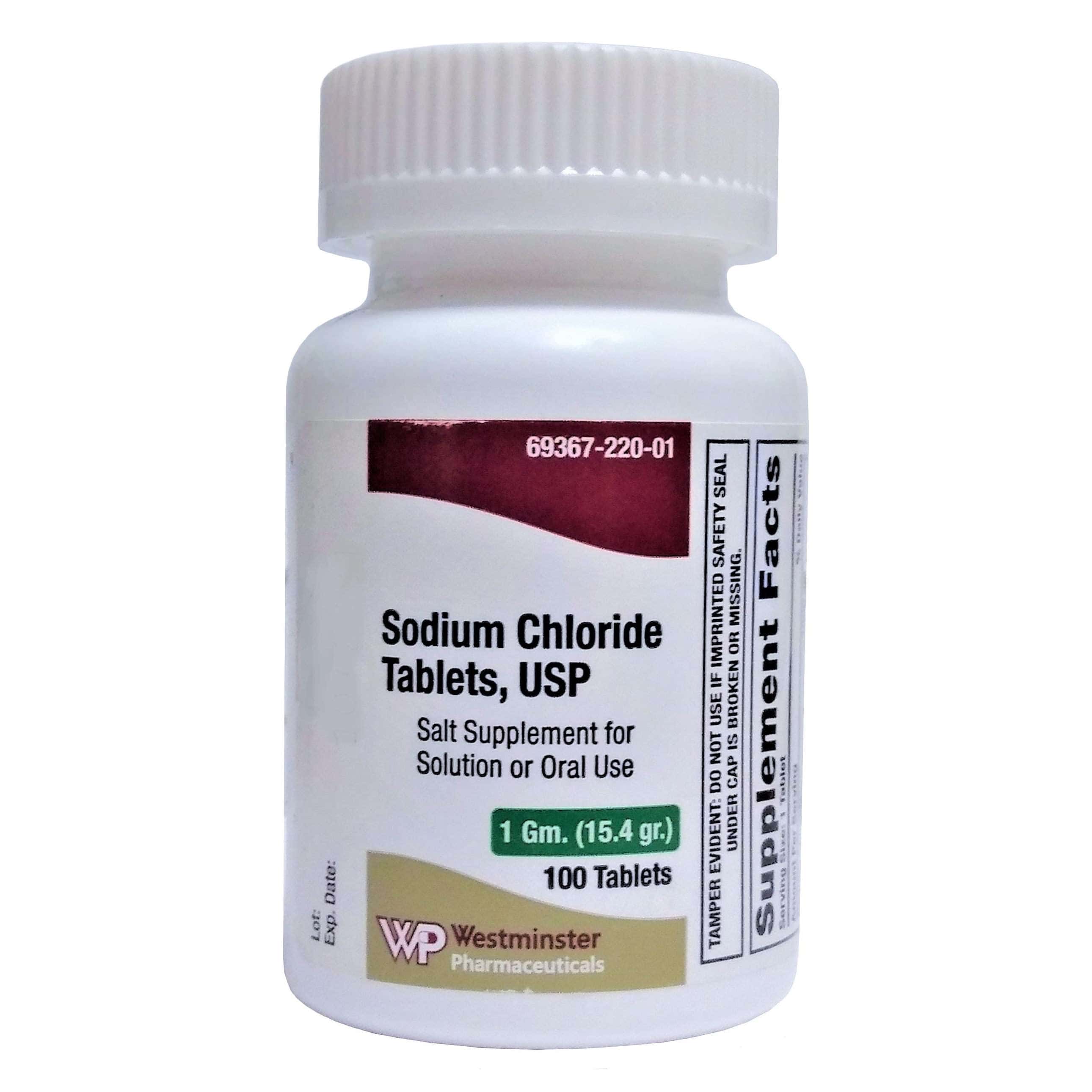 Westminster Sodium Chloride Supplement Tablets, 1 mg - Image 1
