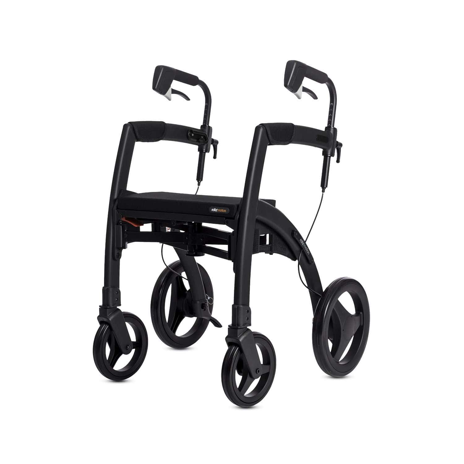 Rollz Motion Rhythm Matt Black Rollator - Image 1