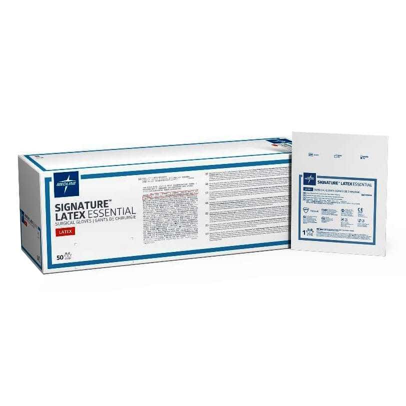 Medline Signature Latex Essential Surgical Gloves - Image 1