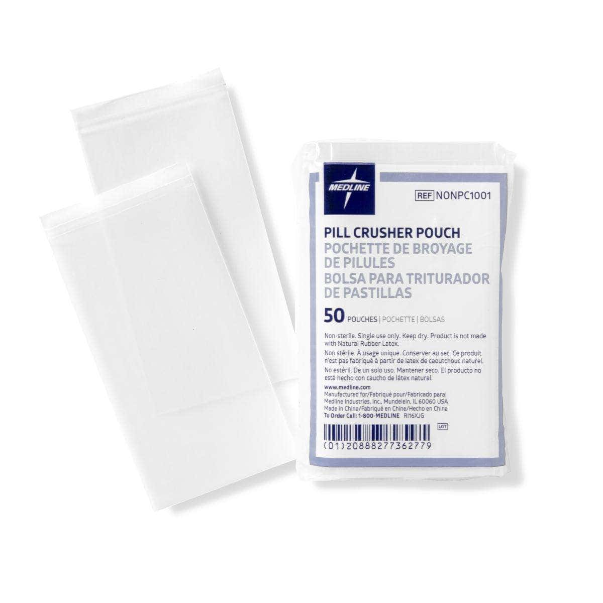 Medline Pill Crusher Pouches - Bag of 50 - Image 1