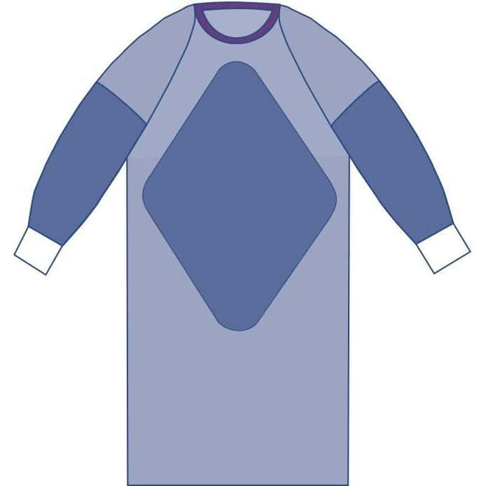 Medline Aurora Fabric-Reinforced Gown with Raglan Sleeves - Image 1