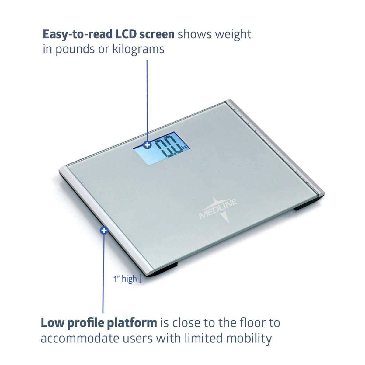 Medline Step-On Digital Bathroom Scale - Image 2