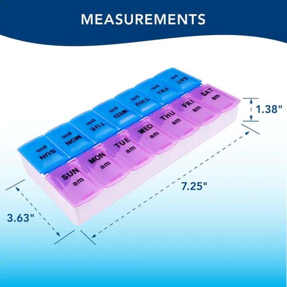 Apex Weekly Twice-A-Day Standard Pill Organizer - Image 4
