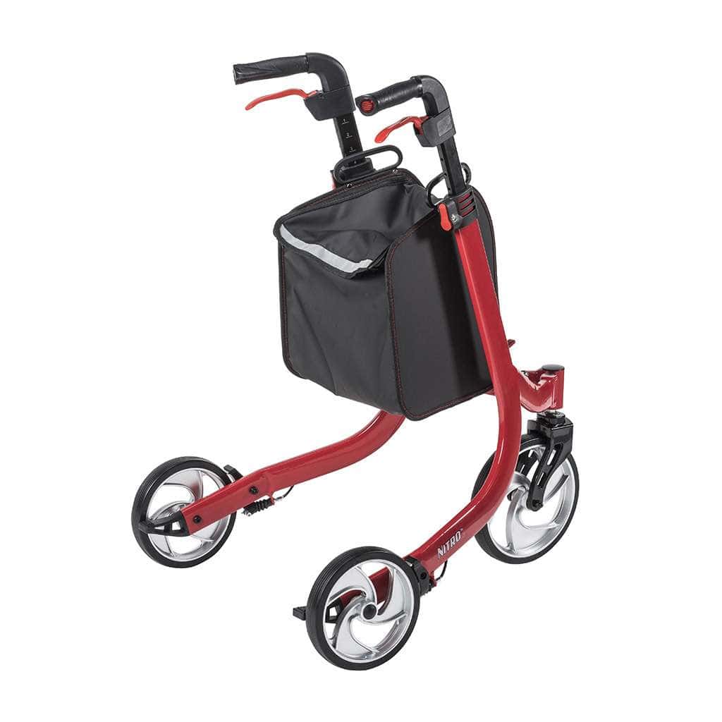 Drive Nitro Red 3-Wheel Rollator - Image 3
