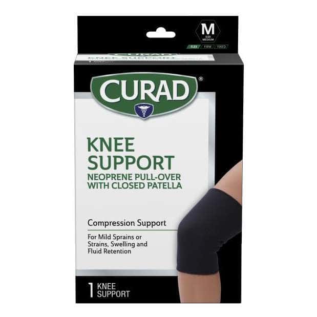 Curad Neoprene Pull-Over Knee Support with Closed Patella, Medium - Case of 4 - Image 1