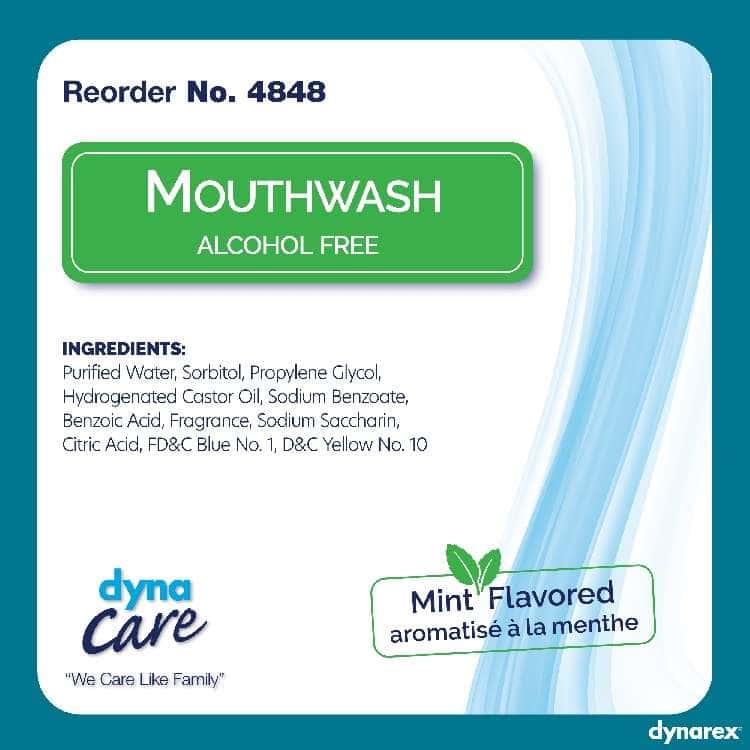 Dynarex Dynacare Alcohol-Free Mouthwash, Mint Flavor - Image 3