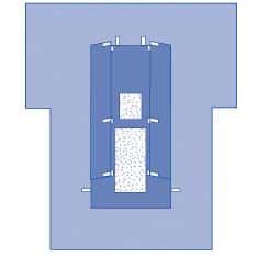 Medline Sterile CVMax Cardiovascular Drape with Chest Incise - Case of 6 - Image 1