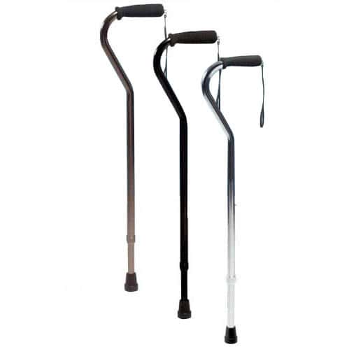 Lumex Aluminum Adjustable Offset Canes, Nitrile Grip - Image 1