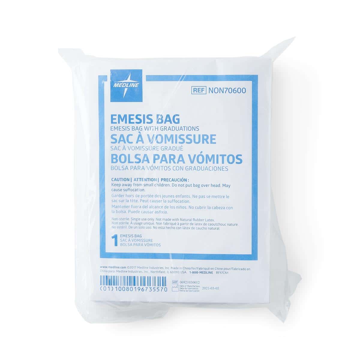Medline Emesis Bag with Paper Funnel - Image 1