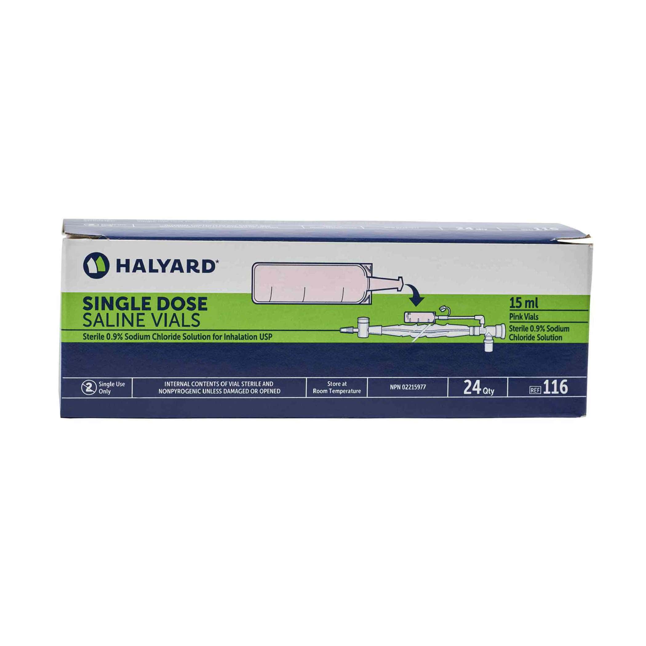 Halyard Single Dose Saline Vials, 0.9% Sodium Chloride Solution - Image 1