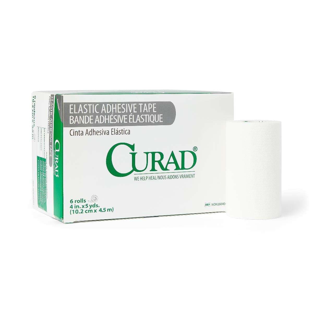 Curad Elastic Adhesive Bandages, 4 Inch x 5 Yard - Case of 36 - Image 1