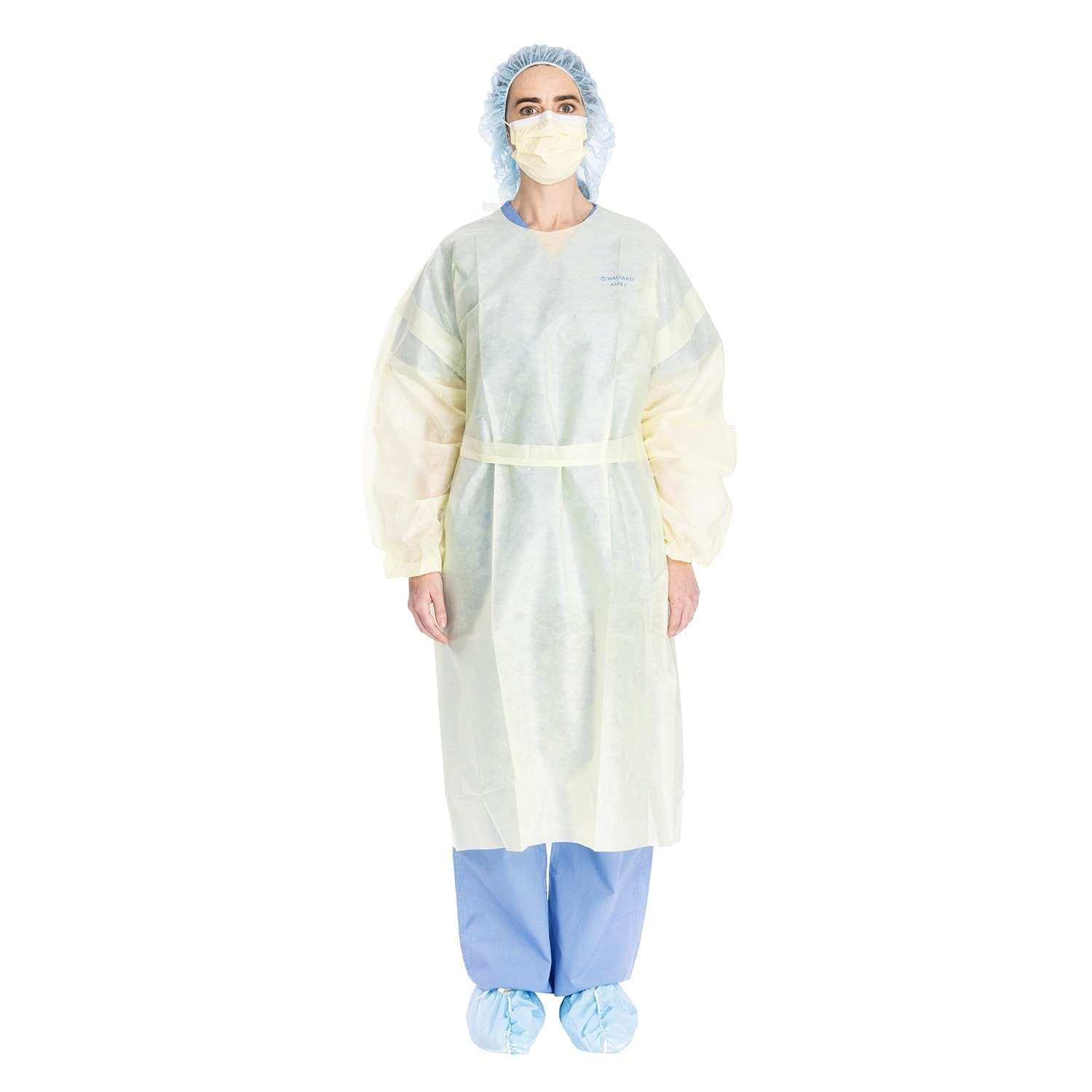 Halyard Isolation Gown, Yellow, Extra Large - Case of 100 - Image 1