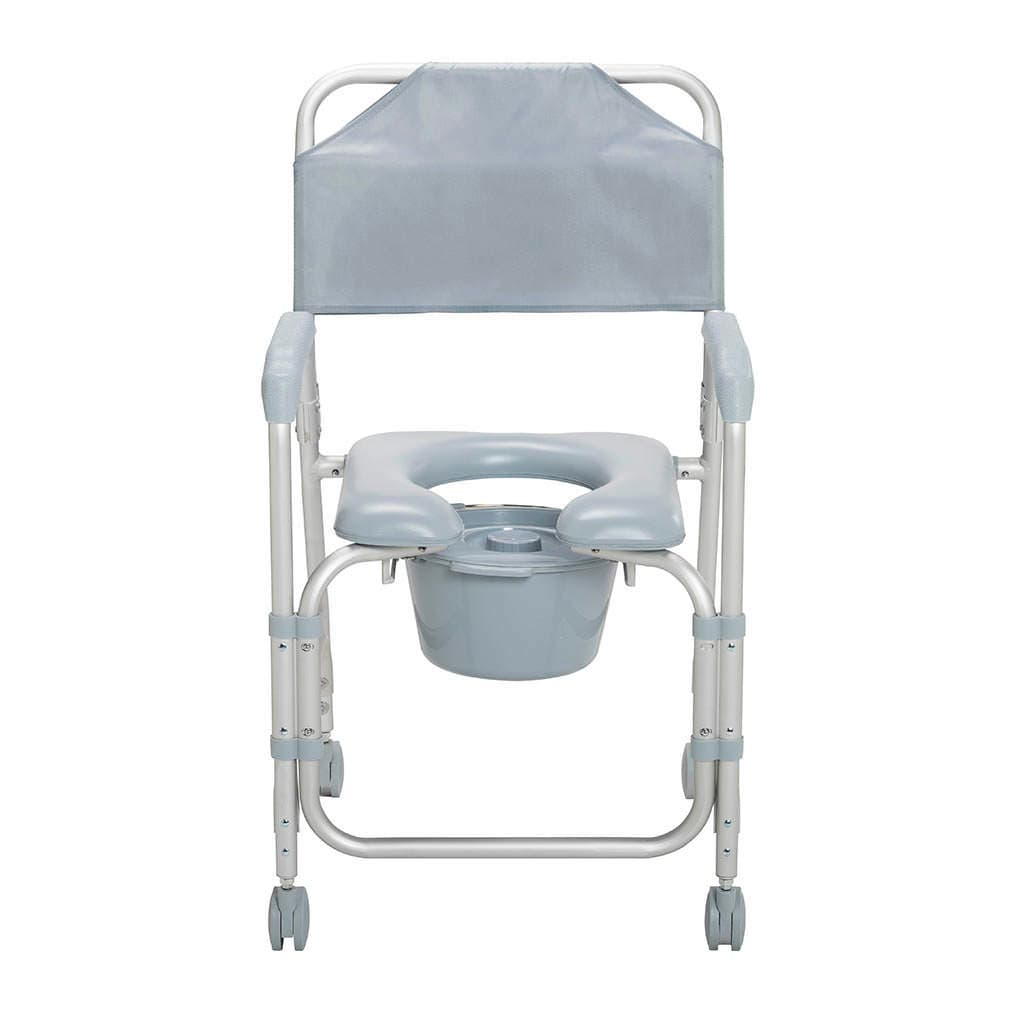 Drive Medical Aluminum Shower Chair and Commode with Casters - Image 2