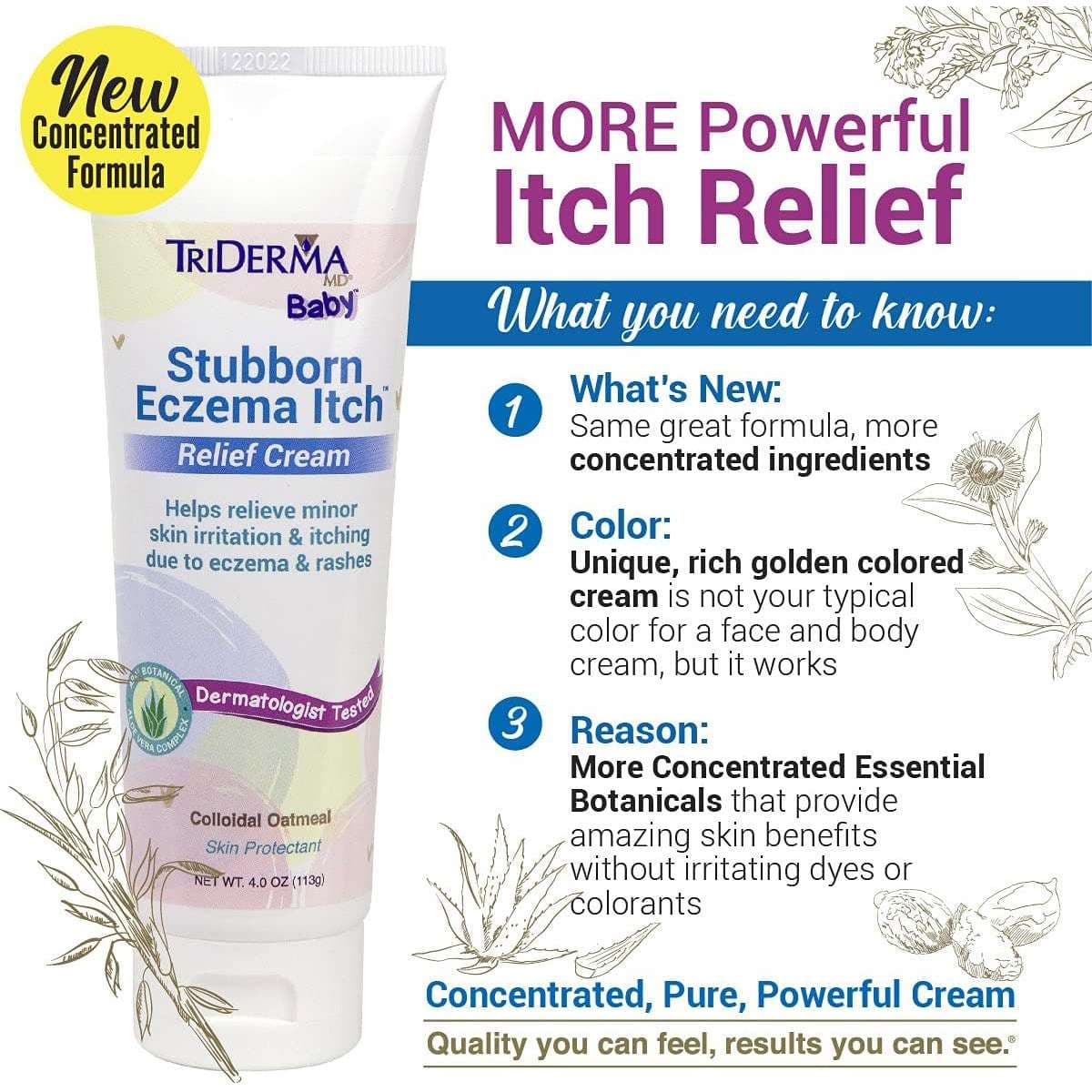 Triderma Baby Stubborn Eczema Itch Relief Cream, 4 oz - Image 2