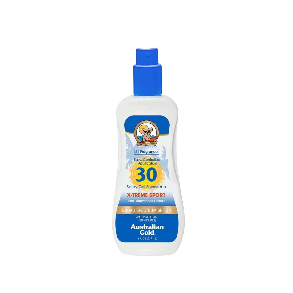 Australian Gold X-Treme Sport Sunscreen Spray Gel, Spf 30, 8 Oz - Image 1