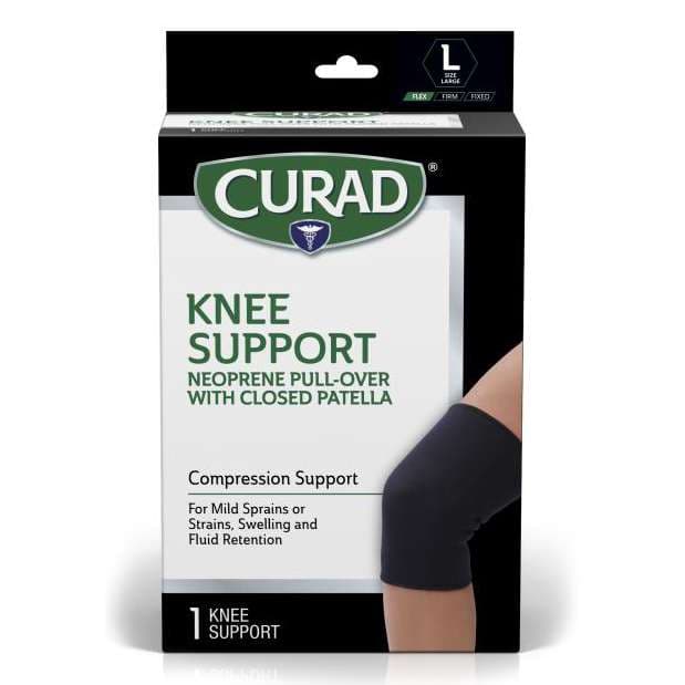 Curad Neoprene Pull-Over Knee Support with Closed Patella, Medium - Case of 4 - Image 2