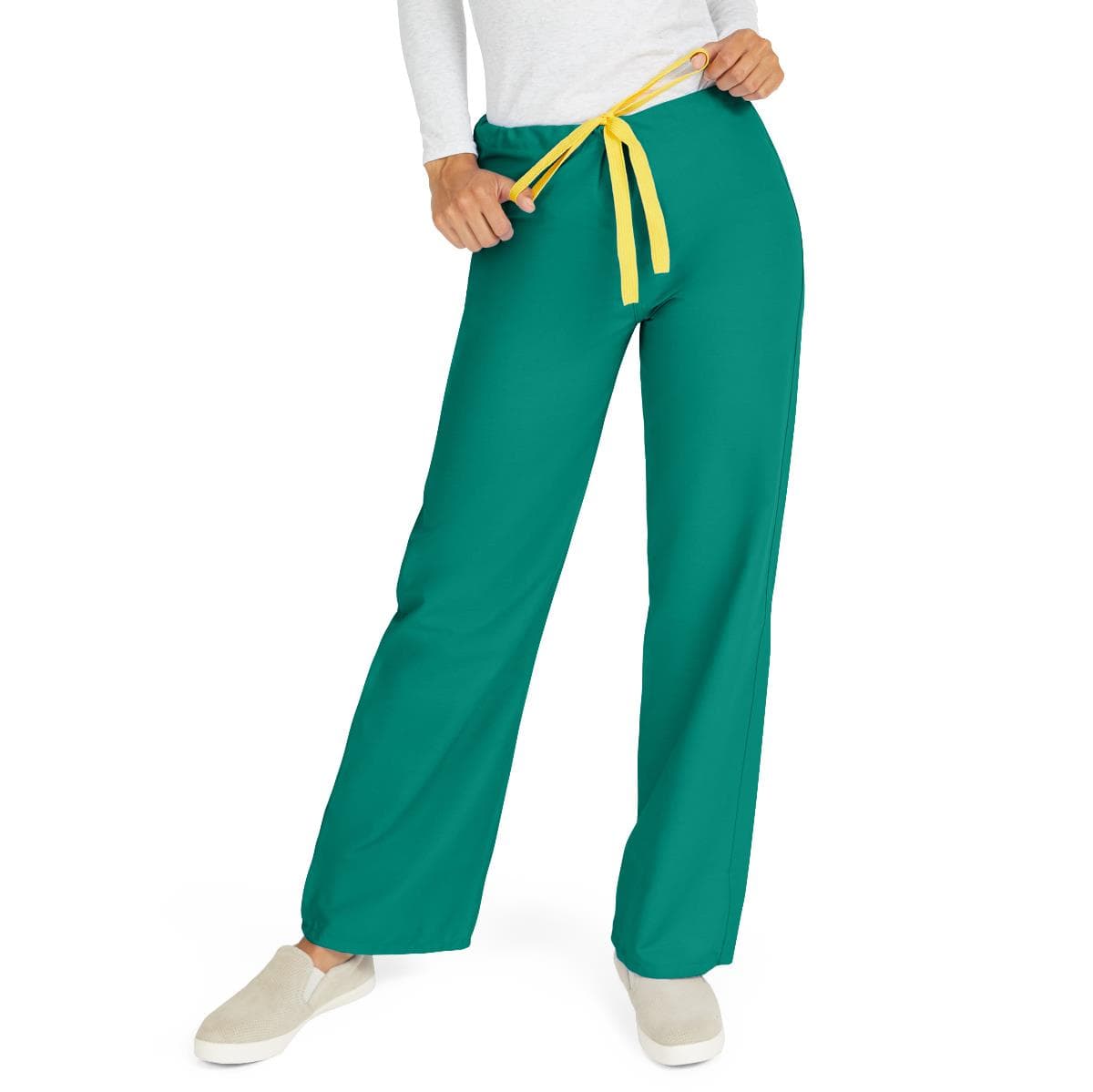 Medline AngelStat Unisex Reversible Scrub Pants with Angelica Color Coding, Emerald, Extra Small - Image 1