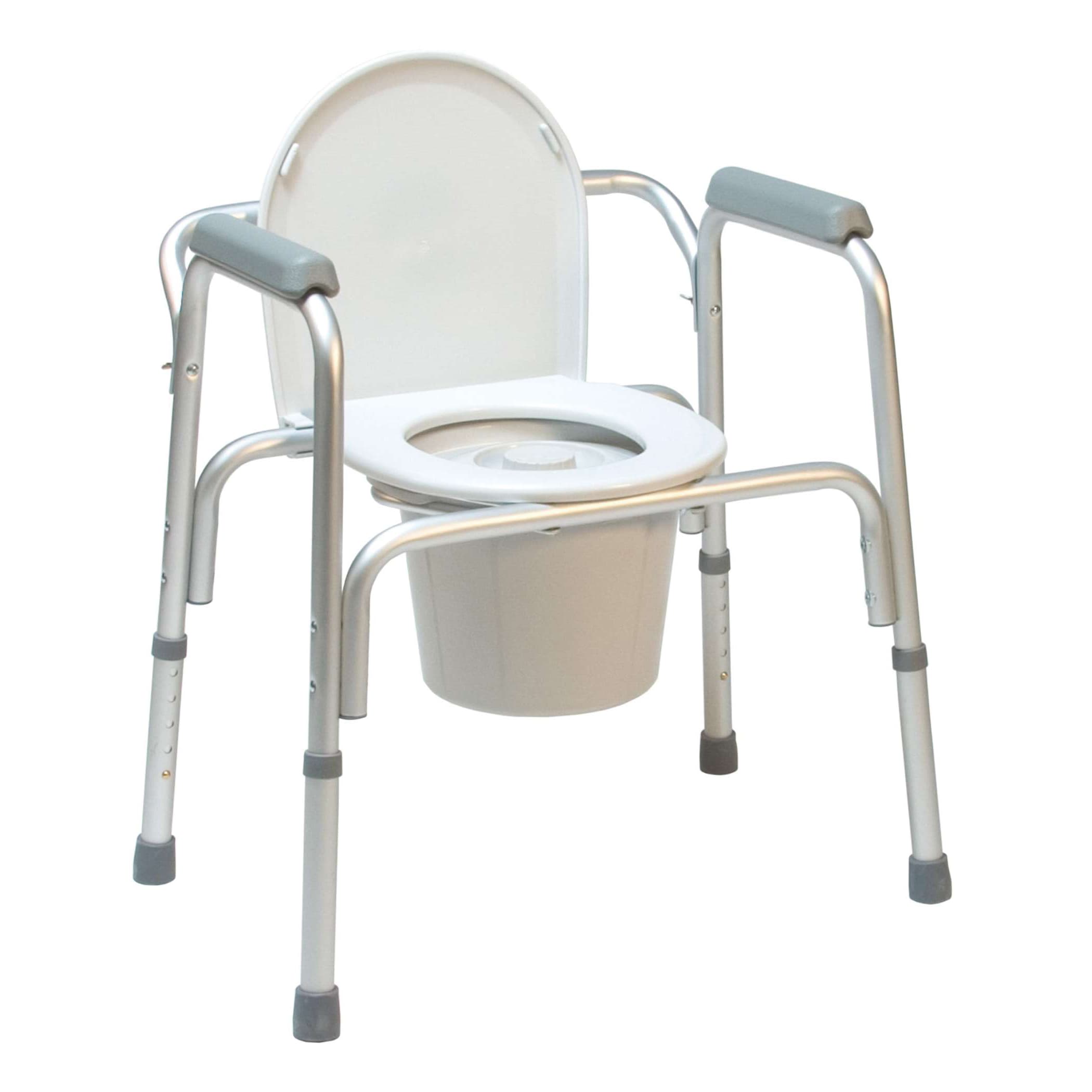 Lumex 3-In-1 Aluminum Commode with Back Bar