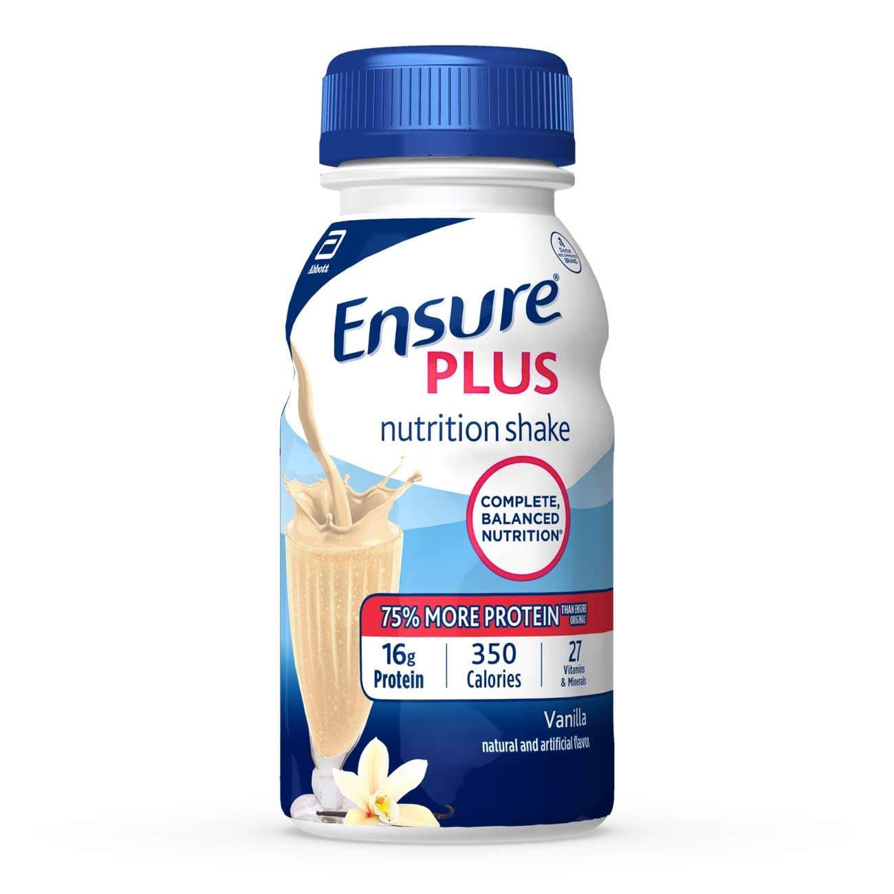 Ensure Plus Nutrition Shake, Vanilla, 8 oz - Case of 24 - Image 1