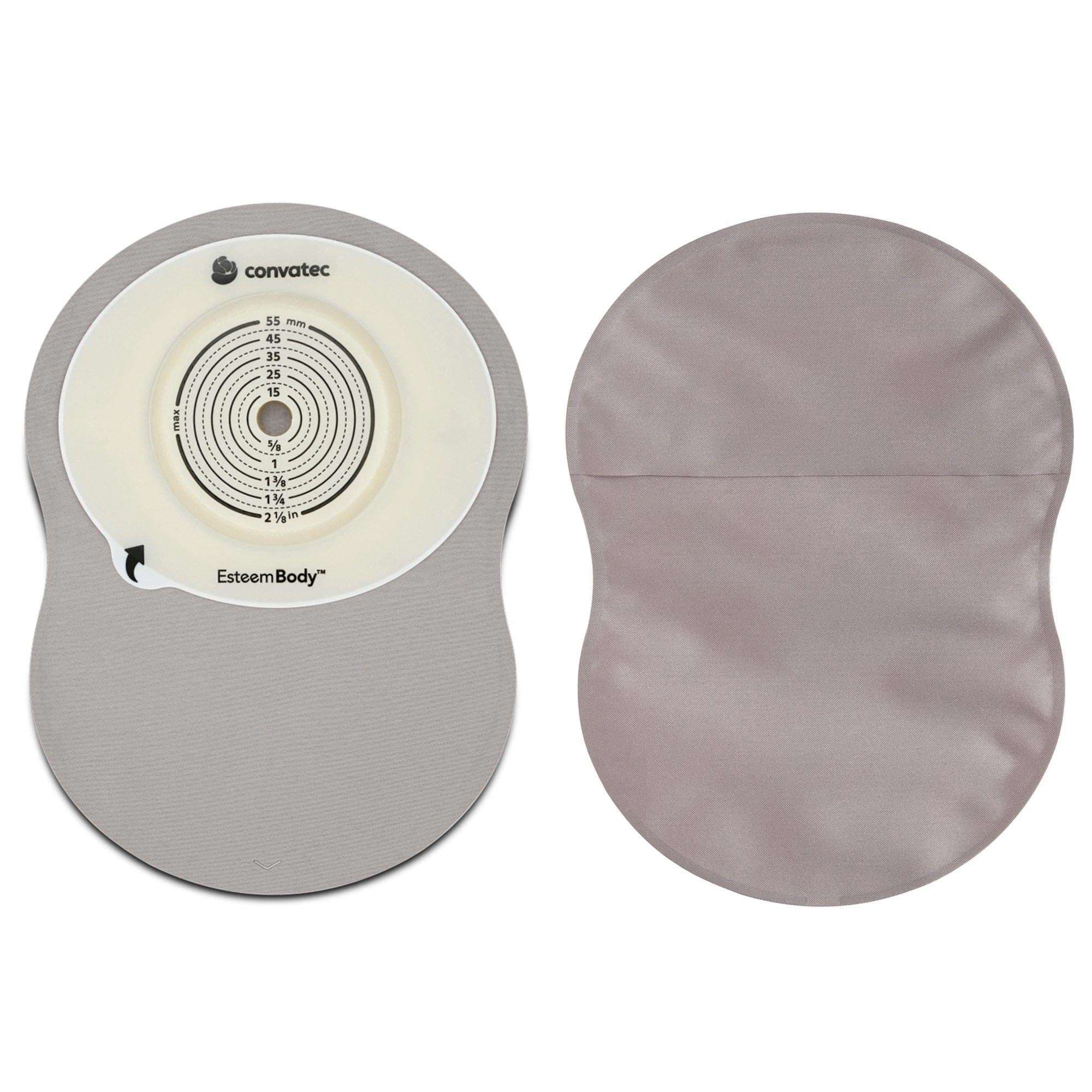 Esteem Body Soft Convex 1-Piece Closed-end Pouch with window, 7 mm, 10-45mm - Box of 30 - Image 1