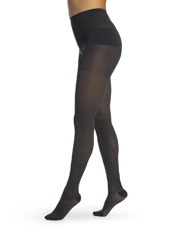 Sigvaris Women's Style Medium Sheer Closed Toe Compression Pantyhose, 20-30mmHg, Small-Long, Nightshade - Pair - Image 1