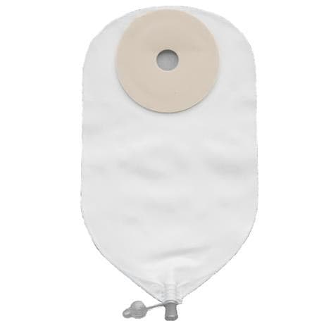 NuFlex Round 1 Piece Urinary Ostomy Pouch, Convex, 1-1/8 Inch - Box of 10 - Image 1