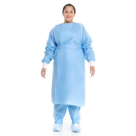Halyard Inc Protective Procedure Gown, Blue, Large - Case of 60 - Image 1