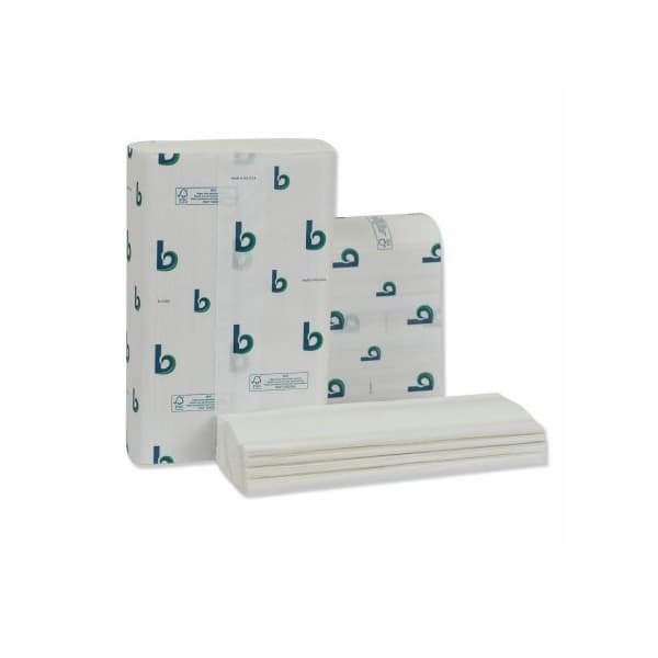 Boardwalk Paper Towel White 1-Ply Sheets, 9 x 9-1/2 Inch - Package of 250 - Image 1