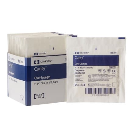 Curity Cover Wound Sponges, Non-Sterile, 3 x 4 Inch - Case of 2000 - Image 1