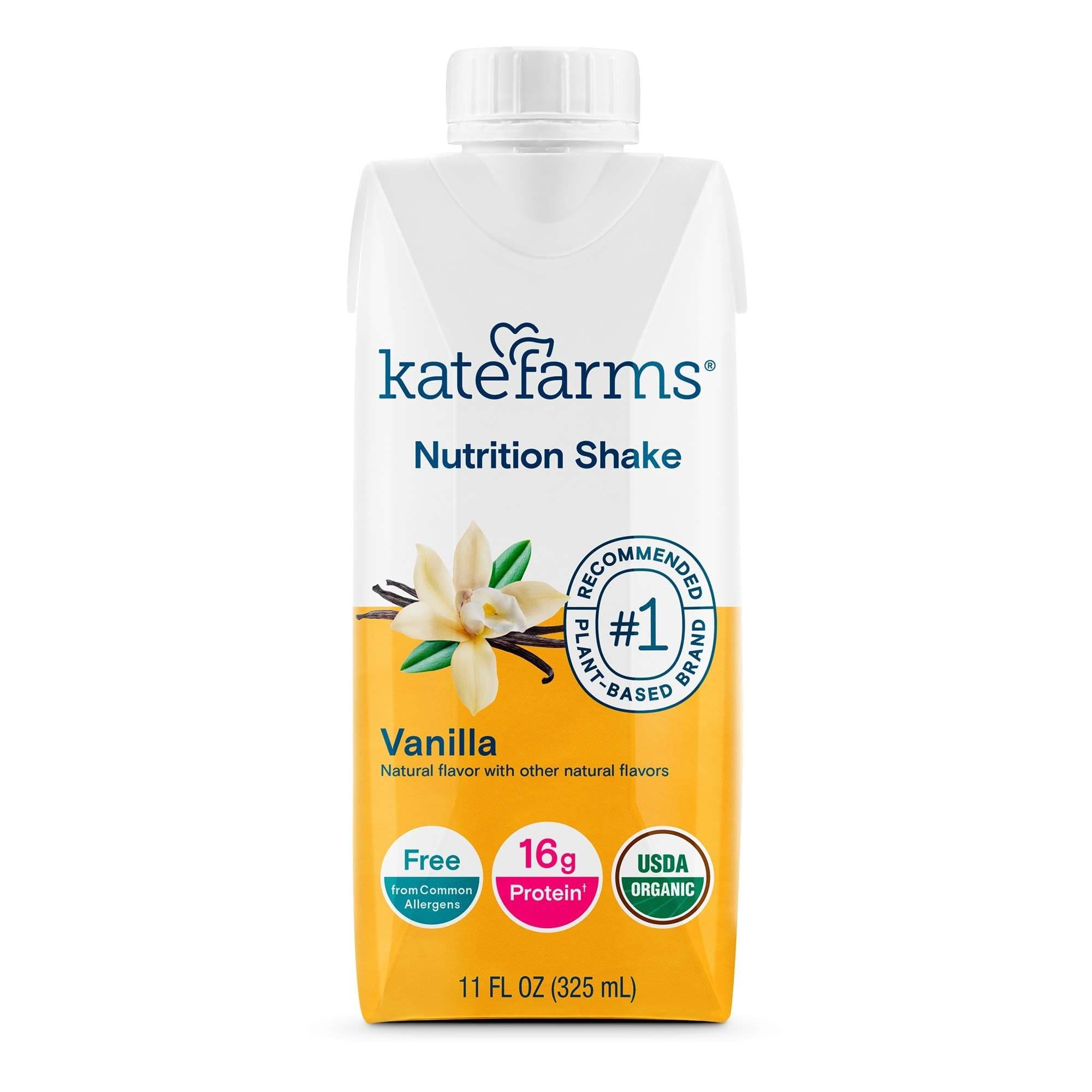 Kate Farms Nutrition Shake, Vanilla, 11 oz - Case of 12 - Image 1
