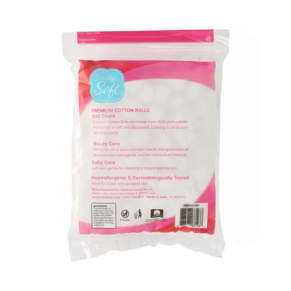 Medline Simply Soft Premium Jumbo Cotton Balls - Box of 600 - Image 1