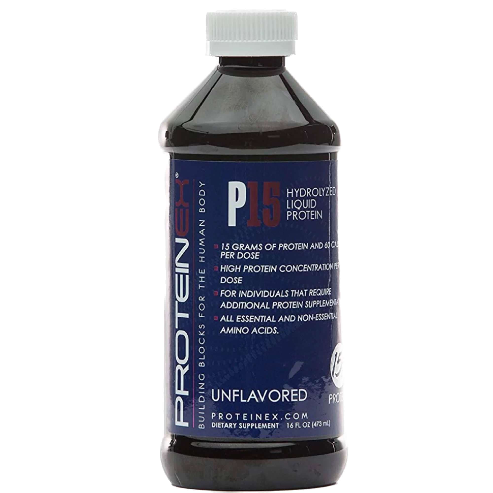 Proteinex P15 Hydrolyzed Liquid Protein Oral Supplement, Unflavored, 16 oz - Each - Image 1