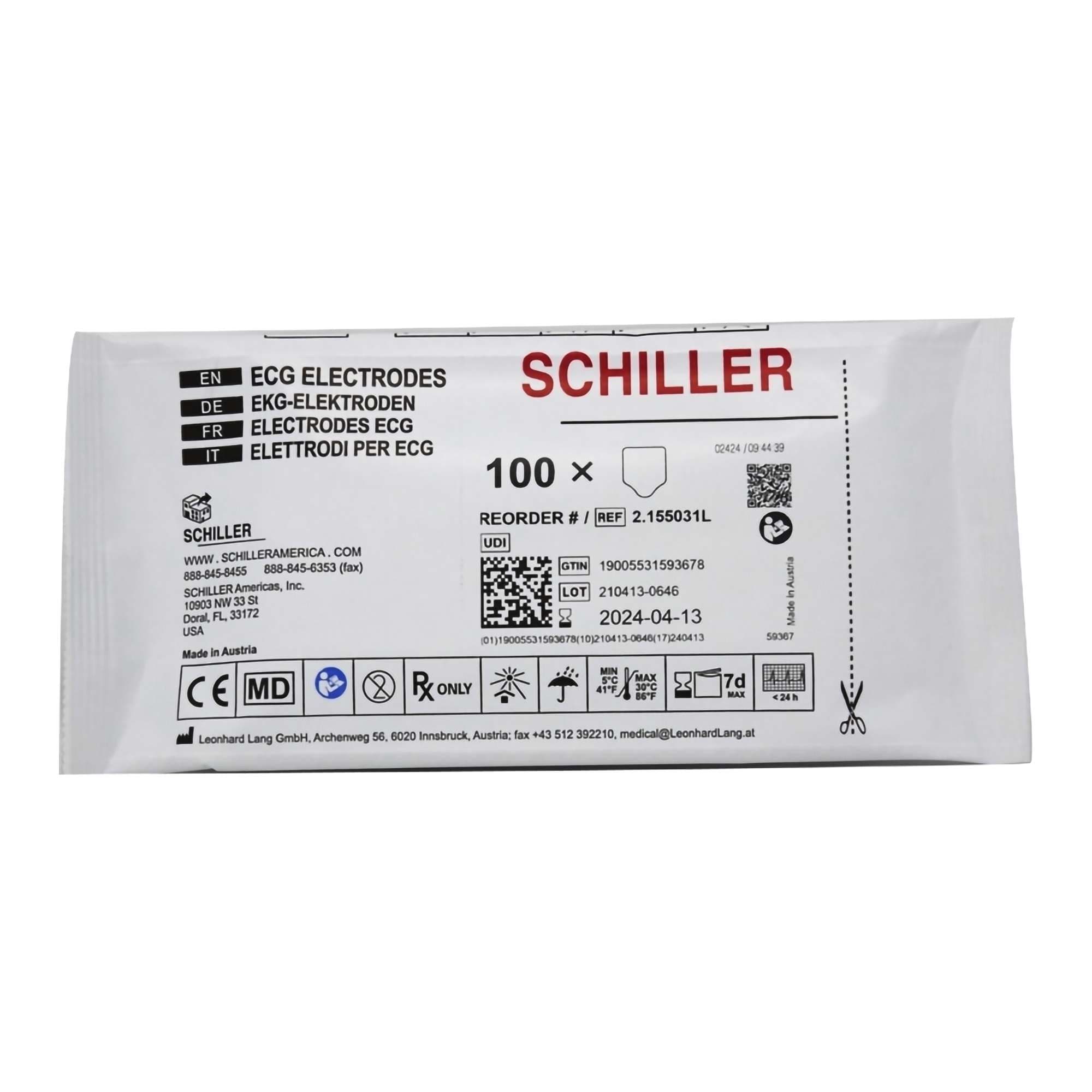 Schiller Bio-Adhesive Electrodes - Box of 1000 - Image 2
