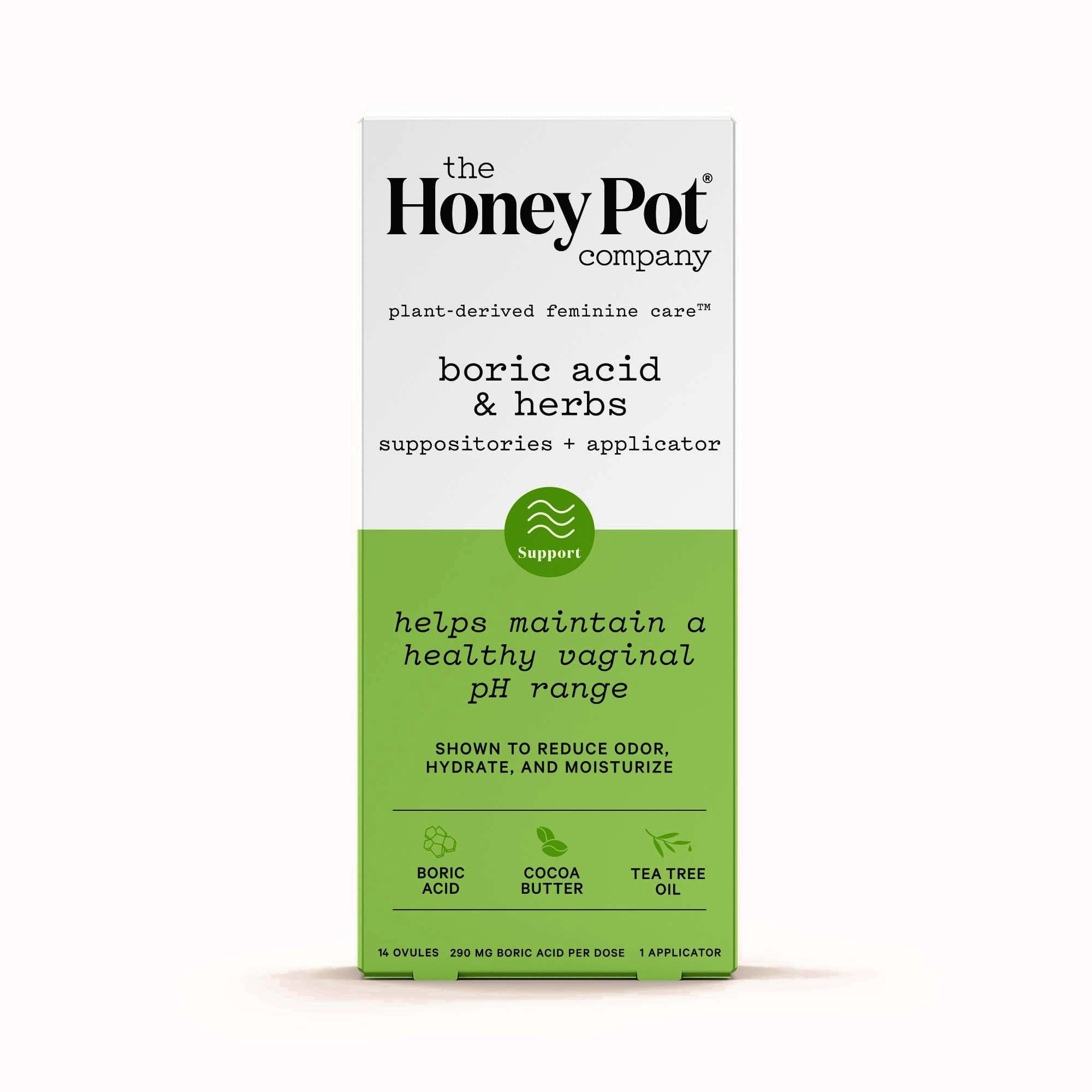 The Honey Pot Company Boric Acid & Herbs Suppositories - Case of 12 - Image 1
