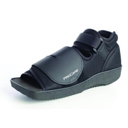 ProCare Squared Toe Post-Op Shoe Black, Extra Small - Image 1