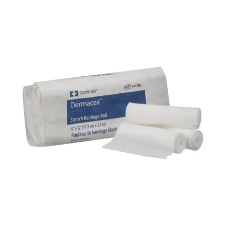Dermacea Stretch Bandage Roll, 4 x 75 Inch, Sterile - Bag of 12 - Image 1