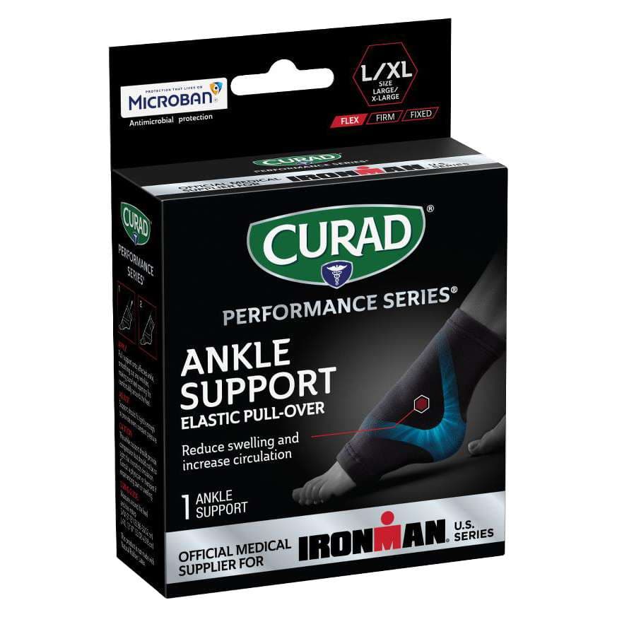 Curad Performance Series Ironman Elastic Pull-Over Ankle Support, Large-Extra Large - Case of 4 - Image 1