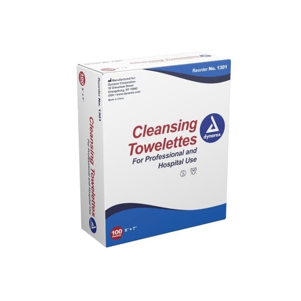 Dynarex Cleansing Towelettes, 5 x 7 Inch - Case of 1000 - Image 1