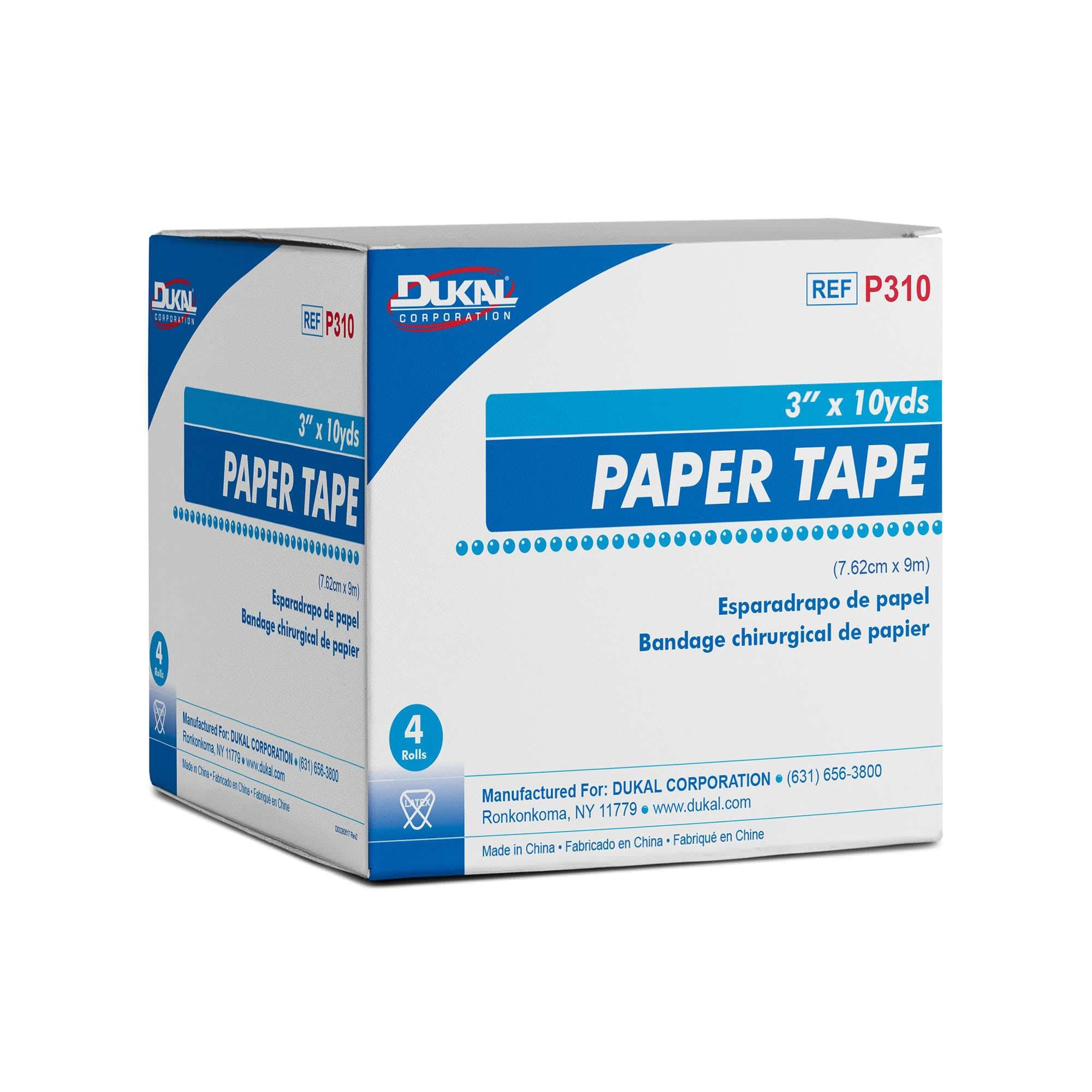 Dukal Paper Tape, 3 Inch x 10 Yard - Box of 4 - Image 1