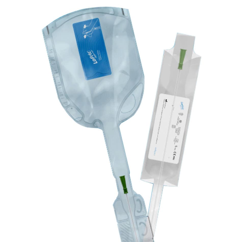 LoFric Hydro-Kit with Collection Bag Attached, 14 Fr, 8 Inch - Each - Image 1