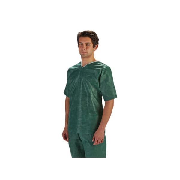 Barrier Scrub Shirt, Green, 2XLarge - Bag of 12 - Image 1