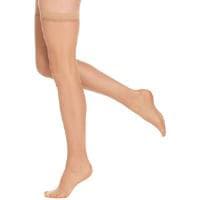 Sigvaris Sheer Fashion Thigh High Compression Stockings 15-20mmHg, Size C, Natural - Pair - Image 1