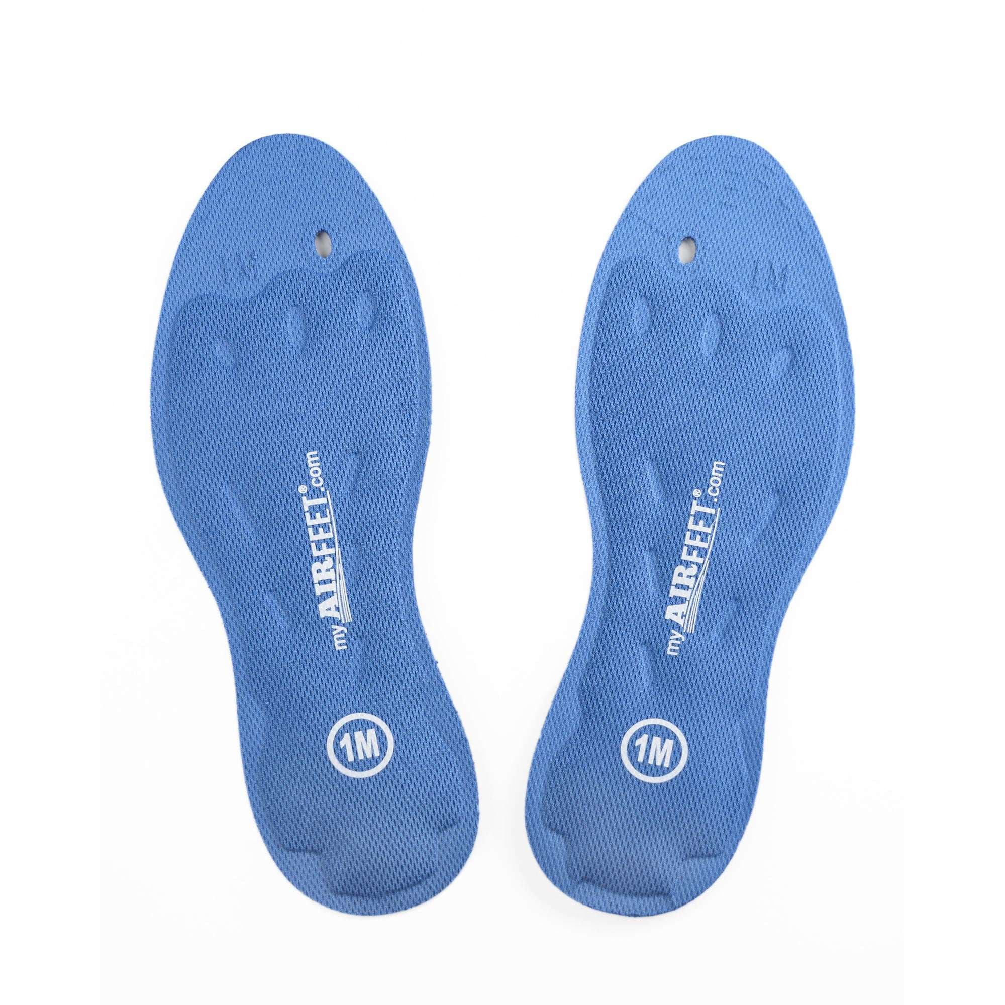AirFeet Classic Shoe Insoles, Size 2M, 8-9 Male and 9.5-10.5 Female, Blue - Pair - Image 1
